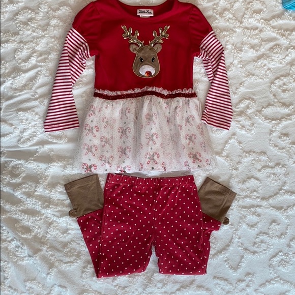 Little Lass, reindeer Christmas outfit